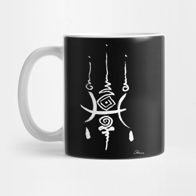 Unique Zodiac Unalome Pisces Birthday Feb-March Elegant Zen Goth by Whimsical Splendours